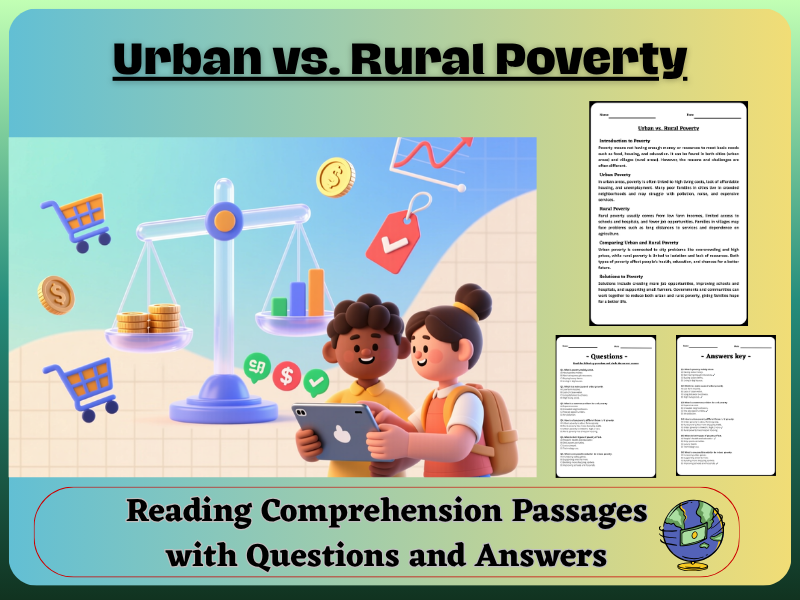 Urban vs. Rural Poverty: Reading Comprehension – Fun, Interactive & Ready-to-Print