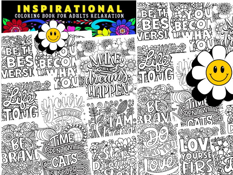 Inspirational Coloring Pages for Adults | Relaxation & Mindfulness Coloring Printables