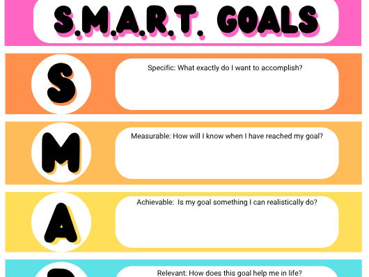 SMART Goals - Pupil Worksheet- SEND - SEMH - PSHE- FREE Worksheet