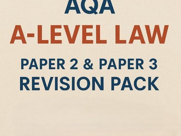 AQA A-Level Law Paper 2 & Paper 3 revision paper.2026