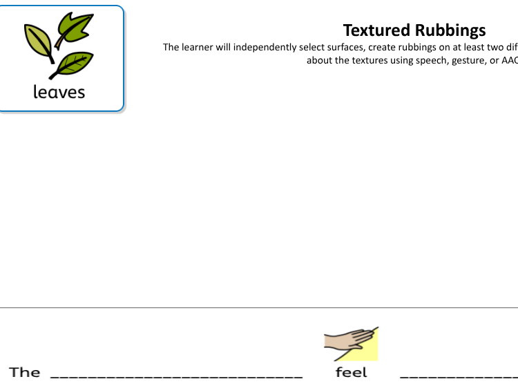 extured Rubbings Worksheets – Leaves, Wall & Bark  Sensory Exploration Activity
