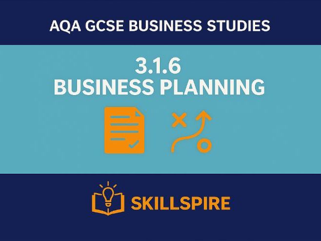 AQA GCSE Business – Business Planning (3.1.6) | Complete Lesson | PPT + Worksheet + Exam Questions