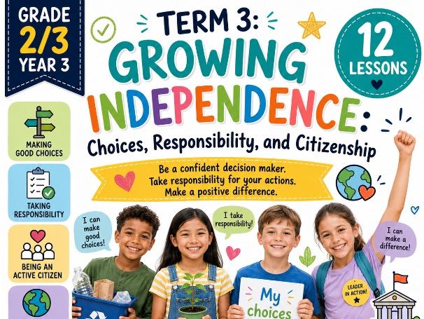 PSHE Year 3 Unit - Growing Independence: Choices, Responsibility, and Citizenship
