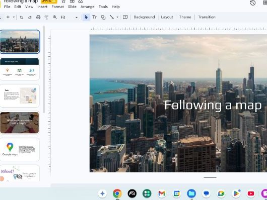 Following instructions including a map