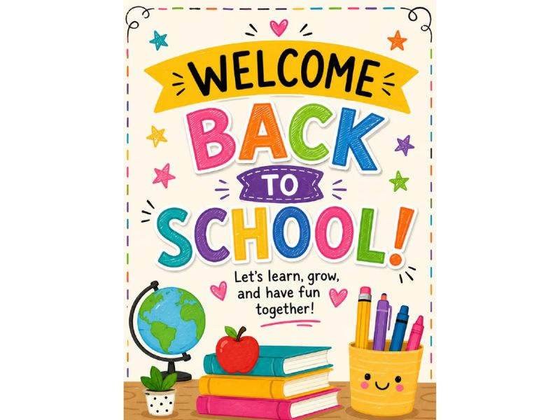 Welcome Back to School Classroom Poster 18"x24