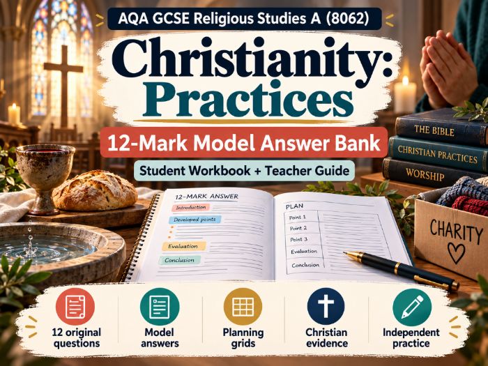 AQA GCSE Religious Studies Christianity Practices 12-Mark Model Answer Bank | 8062