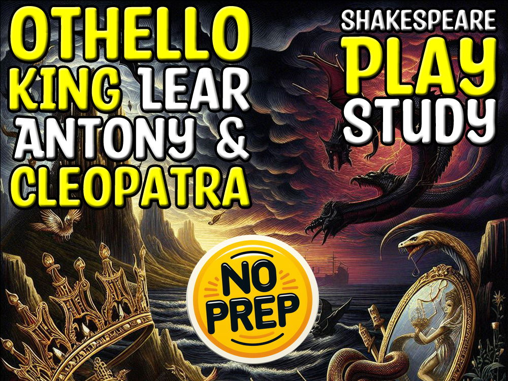 Othello & King Lear & Antony & Cleopatra Q&A Analysis for Shakespeare Sub Plan