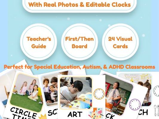 Daily Visual Schedule for Autism & Special Ed