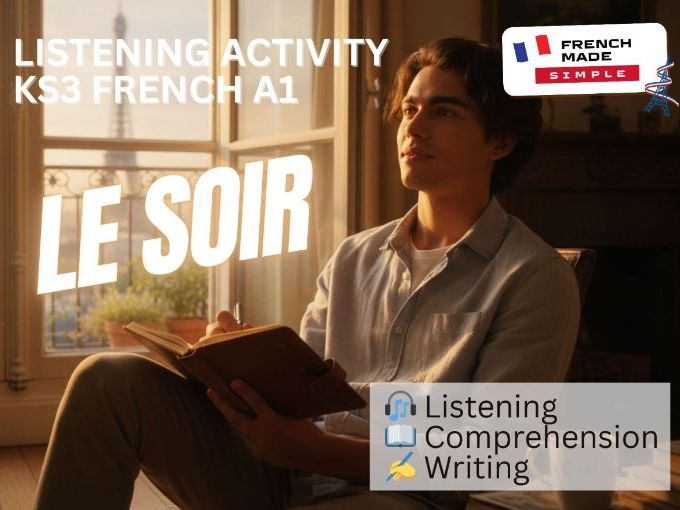 KS3 French Activity – Le soir, qu’est-ce qu’on fait ? | Evening Activities Song (A1/Y7)