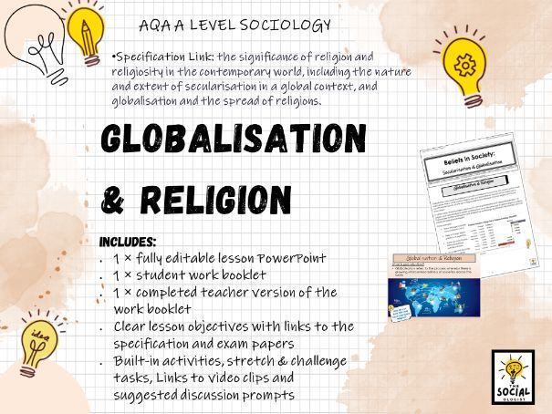AQA A level Sociology - Beliefs in Society - Globalisation & Religion