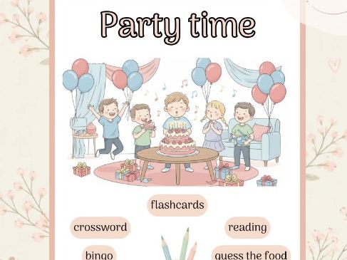 Party Time – ESL English Worksheets, Flashcards, Bingo & Reading Activities