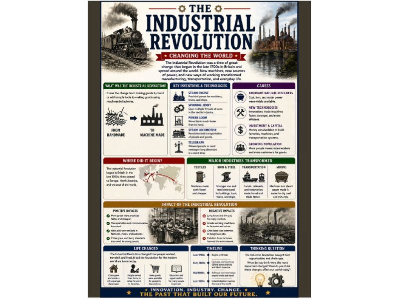 The Industrial Revolution 18"x24" Classroom Poster