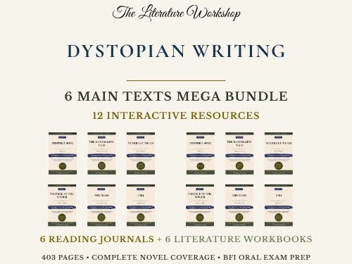 Dystopian Writing: 6 Main Text Mega Bundle | Reading Journals + Interactive Workbooks | BFI English Literature