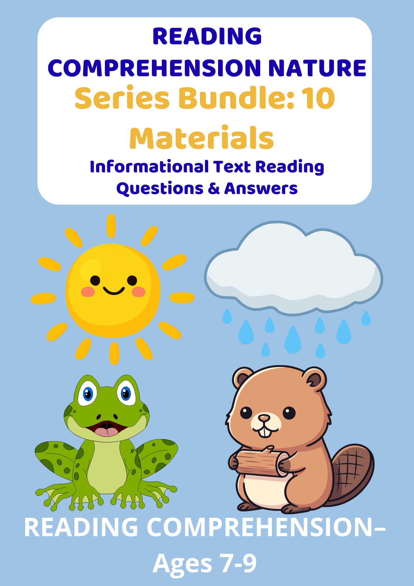 Reading Comprehension Nature - Series Bundle with 10 Materials Informational Text