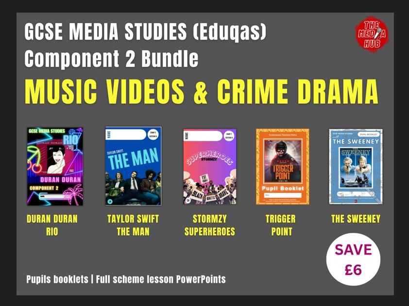Taylor Swift + Stormzy + The Sweeney + Trigger Point | Eduqas GCSE Media Studies Component 2 Bundle