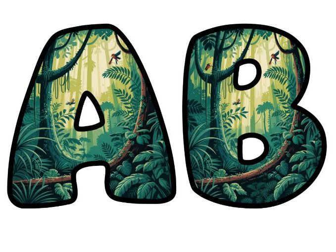 Amazon Rainforest Canopy Alphabet Letters | Classroom Display, A-Z 0-9 and Signs