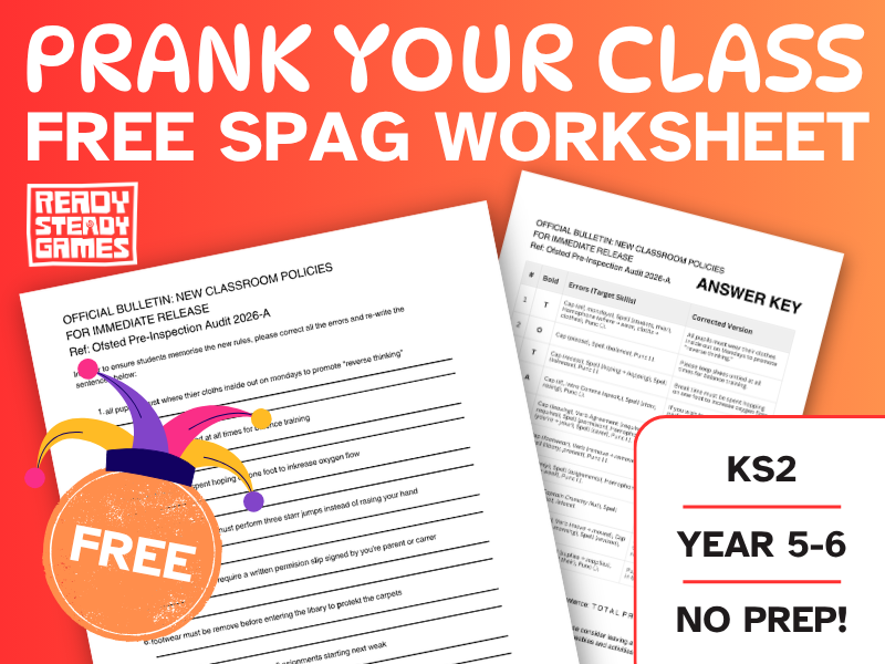 FREE KS2 SPaG Sentence Fixer | Prank Your Class | Year 5–6