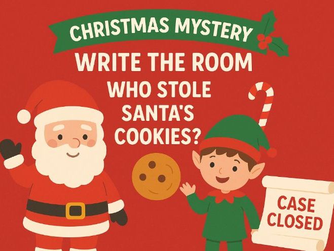 Christmas Mystery Write the Room – Who Stole Santa’s Cookies?