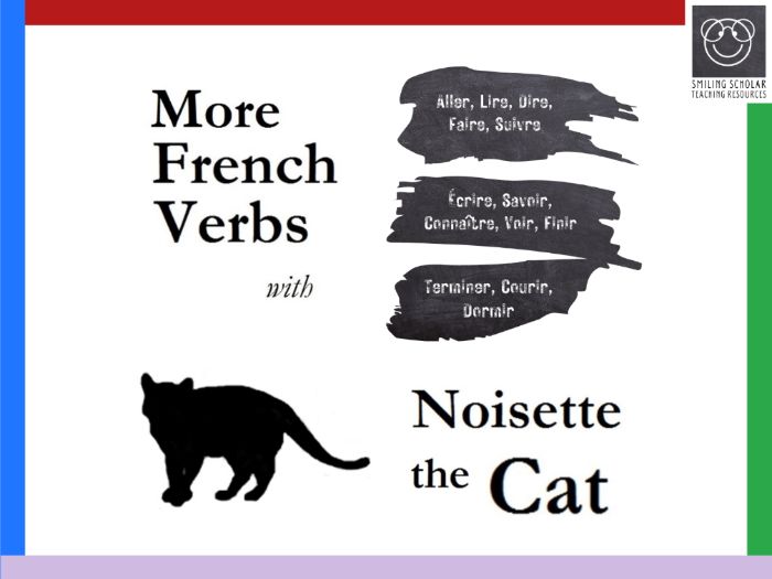 More French Verbs with Noisette the Cat