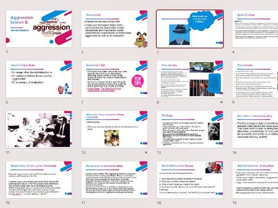 AQA A level Psychology Addiction Course Lesson Power Points for new 2027 specification!
