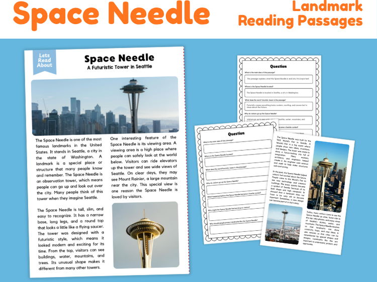 Space Needle Reading Comprehension | Landmark Informational Passage