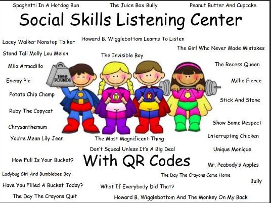 Social Skills Listening Center with QR Codes (32 books)