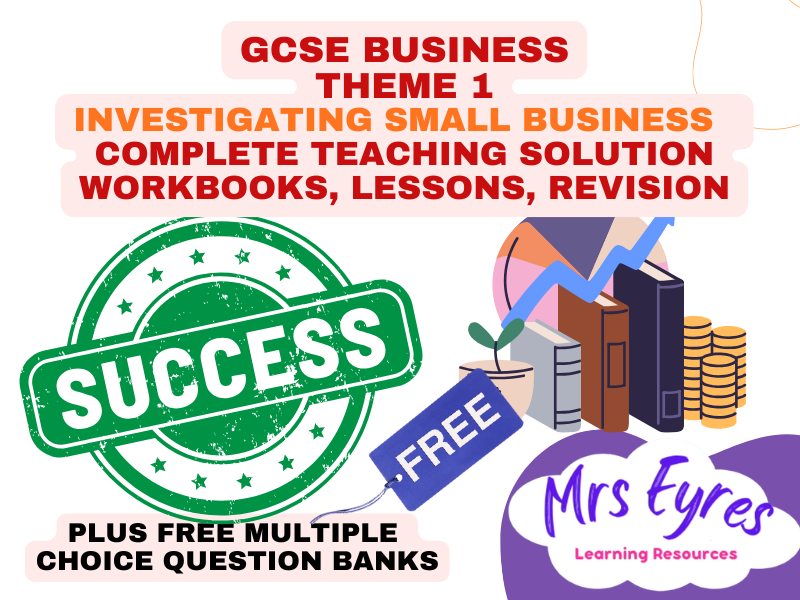 Edexcel GCSE Business Theme 1 Complete Curriculum Bundle Lesson PowerPoints Pupil Workbooks and Revision Resources