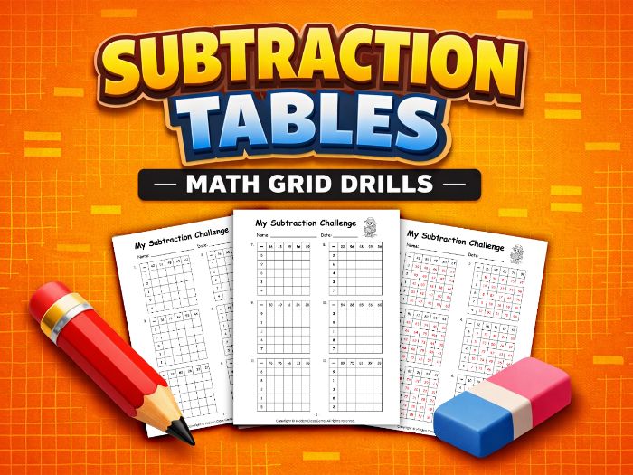 Subtraction Grid Drills Mental Maths