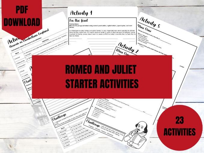 Romeo and Juliet - Starter Activities