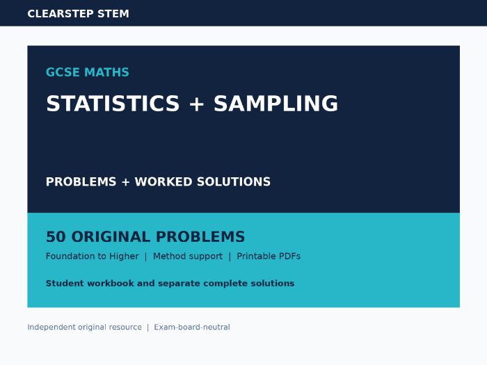 GCSE Statistics Sampling Problems and Answers