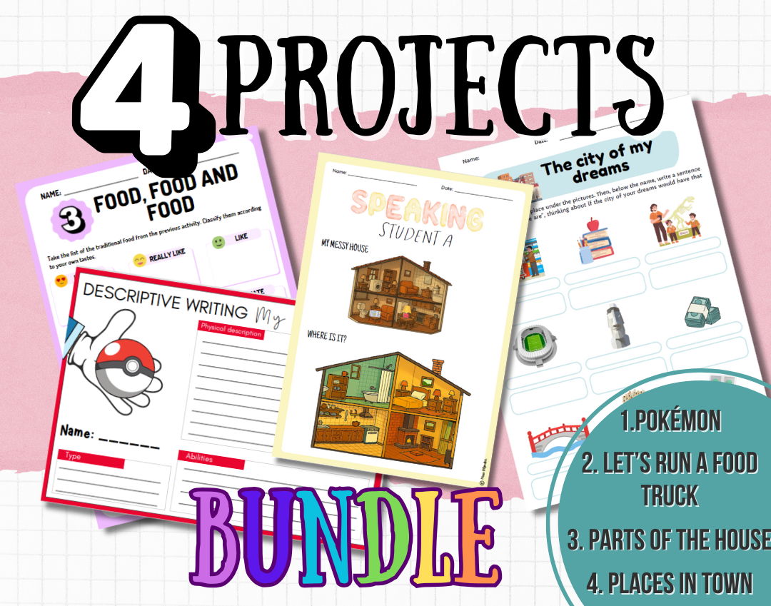 ESL Project-Based Learning Bundle – Growing Bundle (No Prep | KS1–KS2)