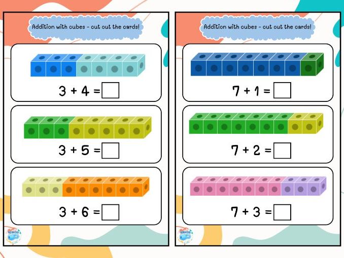 Snap Cube Addition Cards (EYFS)
