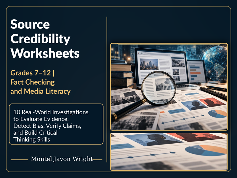 Source Credibility & Fact Checking Worksheets | Grades 7–12
