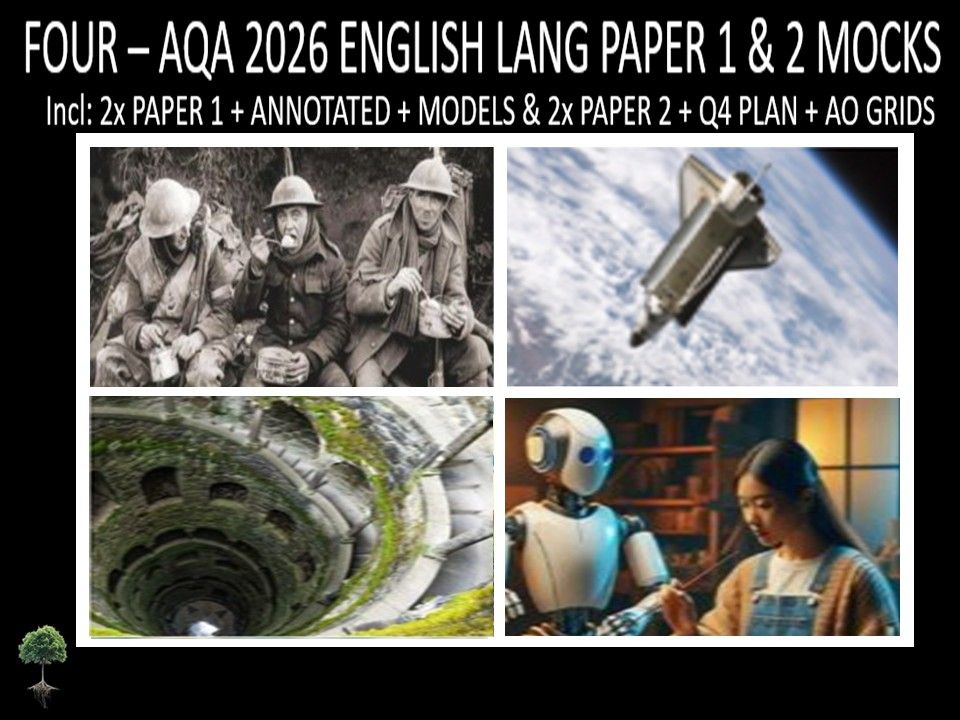 FOUR - AQA PAPER 1 & 2 | 2026 FULL MOCKS | ANNOTATED | Q4 PLAN | AO GRIDS | MODELS