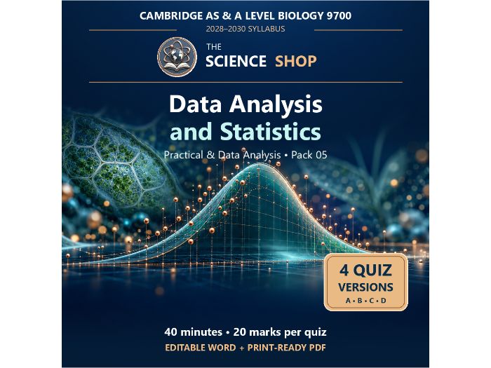 Data Analysis and Statistics | Cambridge A Level Biology 9700 | 4 Revision Quizzes