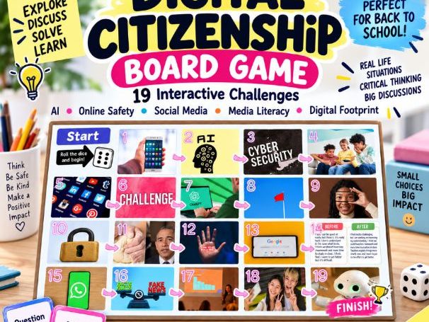 Digital Citizenship Interactive Board Game | Media literacy | Back to School Fun