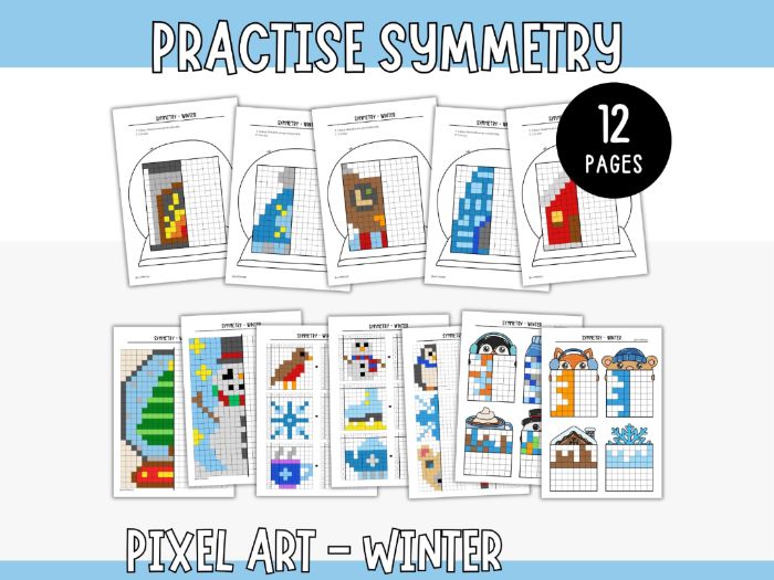 Symmetry Pixel Pictures - Winter