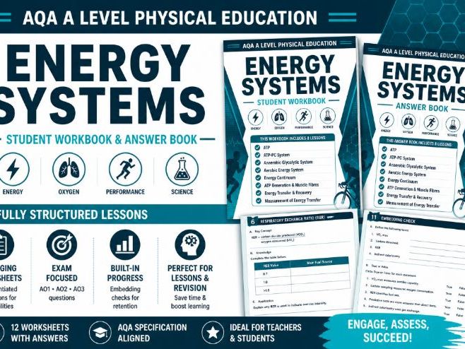 AQA A Level PE – Energy Systems | Complete Workbook & Answer Book