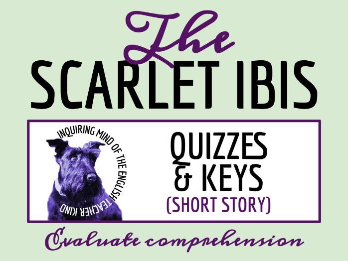 "The Scarlet Ibis" by James Hurst Reading Comprehension Quiz and Answer Key