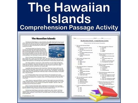 The Hawaiian Islands - World Regions Reading Comp Passage & Activity | Editable