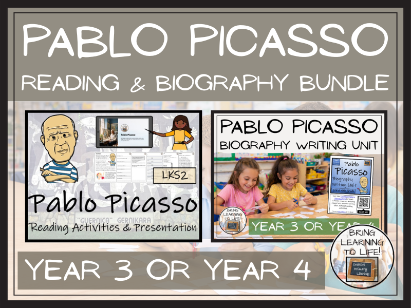 Pablo Picasso Reading Comprehension & Biography Bundle | LKS2