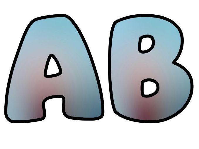 Blurred Blue Orange Themed Lettering Set | Classroom Display | Upper & Lowercase, 0-9