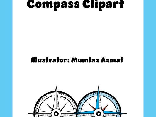 Geography: Compass Rose Clipart for Personal & Commercial Use