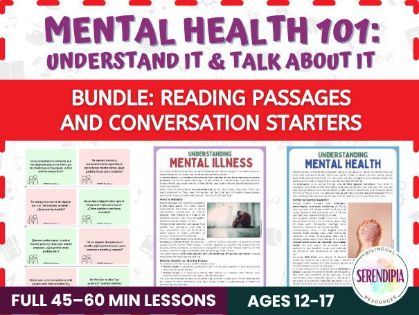 Mental Health & Disorders Reading Comprehension Activities 7th 8th 9th Grades | BUNDLE