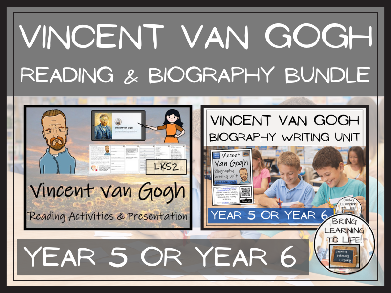Vincent van Gogh Reading Comprehension and Biography Bundle | UKS2