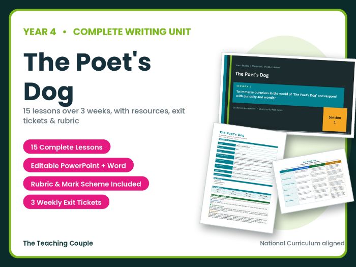 The Poet's Dog | Year 4 English Unit | 15 Complete Lessons + Resources