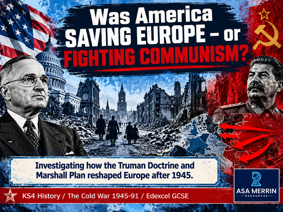GCSE Cold War | Truman Doctrine and Marshall Plan 1947 | Saving Europe or Fighting Communism?