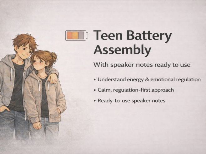 Running on Empty Assembly | Mental Health & Emotional Regulation | PSHE | KS2 KS3 KS4 |Speaker notes