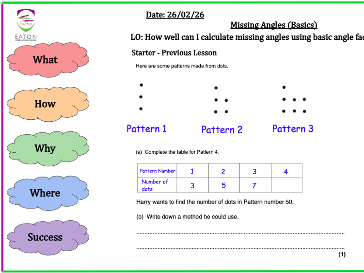 Missing Angles (Straight Lines, Around a Point, Triangles and Quadrilaterals)