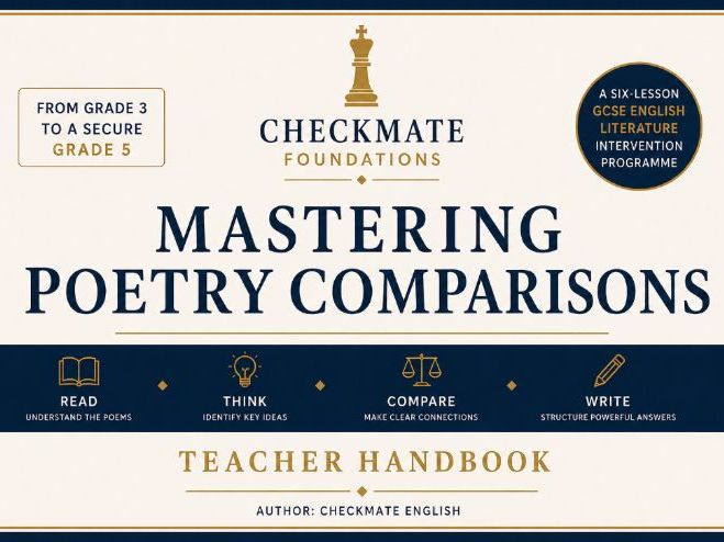 CHECKMATE Foundations: Mastering Poetry Comparisons From Grade 3 to a Secure Grade 5